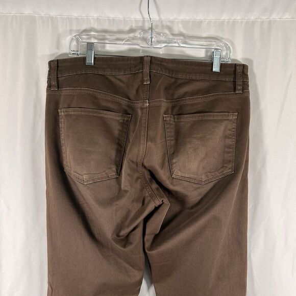 J Brand Kane Pants Men's 32 Brown Cotton Blend Pockets Button Zip - Picture 7 of 11